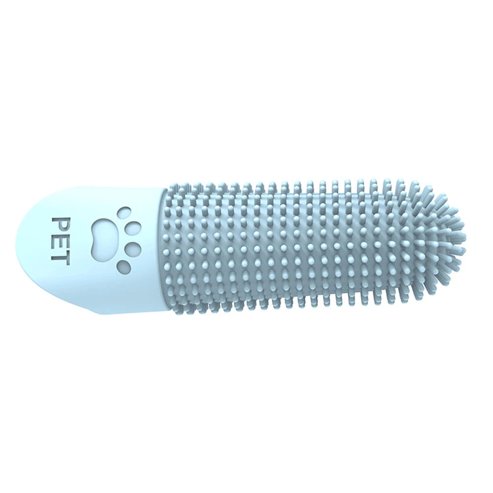 Escovas de dentes de silicone para limpeza de dentes de animais de estimação para cães e gatos, limpeza e remoção de tártaro e pedras.