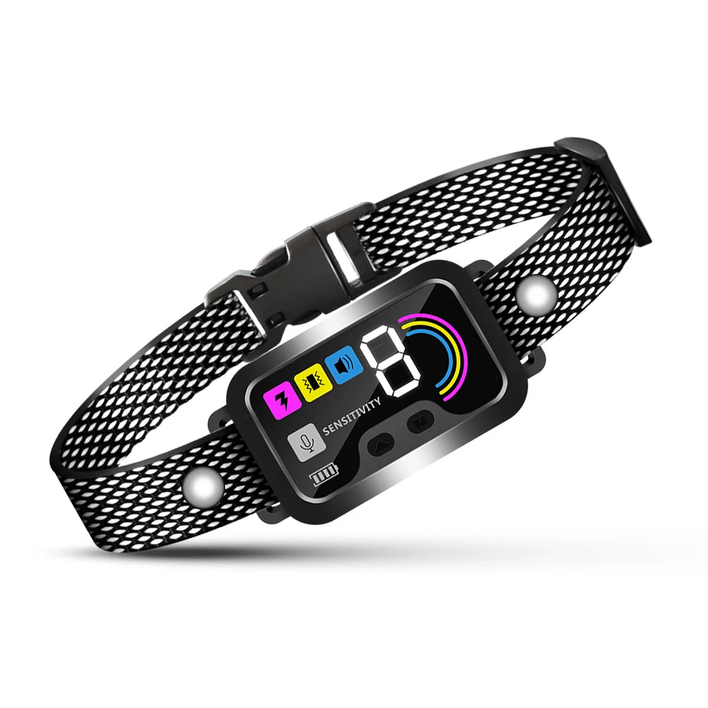 PUPOPAN Dog Training Collar for Large Dogs - Shock Collar with 3 Training Modes Waterproof Electric Shockers And Training Icons