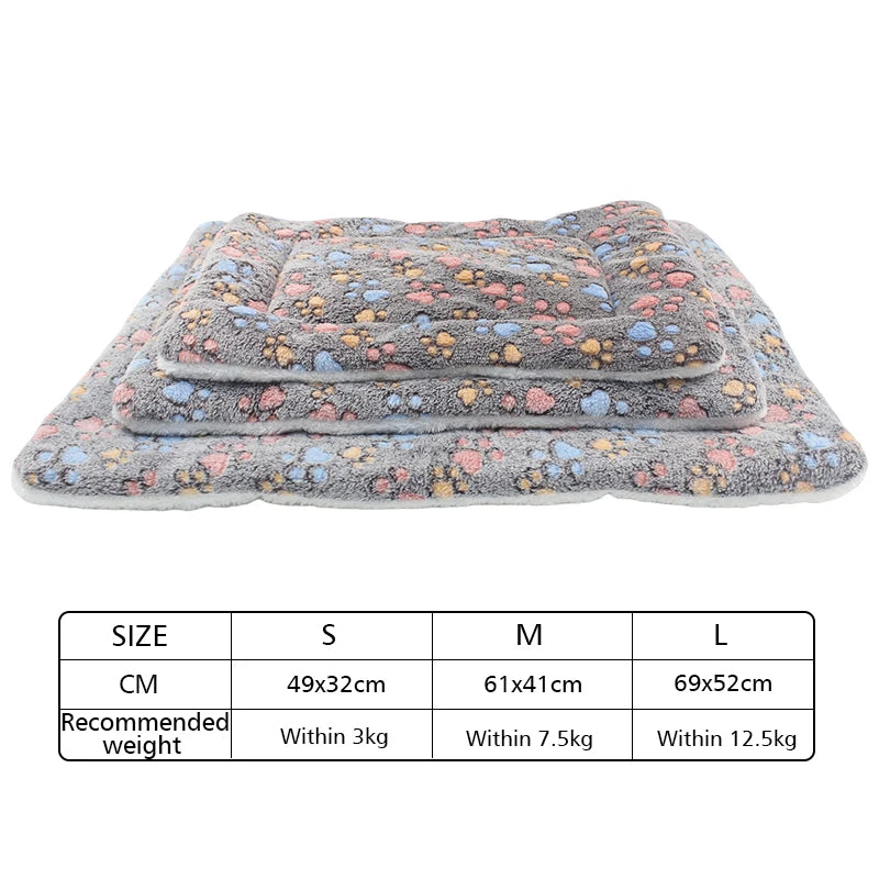 Cama de flanela espessada para cães, tapete macio para dormir para animais de estimação, cobertor quente para animais de estimação no inverno