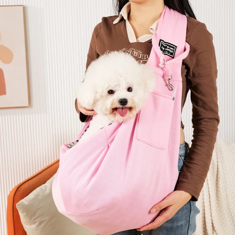 Bolsa de ombro transversal confortável para animais de estimação, bolsa de transporte portátil para viagem ao ar livre, bolsa de transporte para filhotes de gatos e cachorros