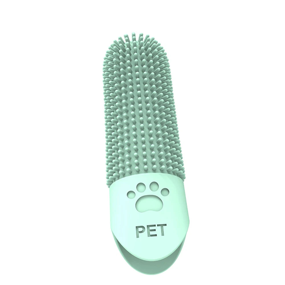 Escovas de dentes de silicone para limpeza de dentes de animais de estimação para cães e gatos, limpeza e remoção de tártaro e pedras.