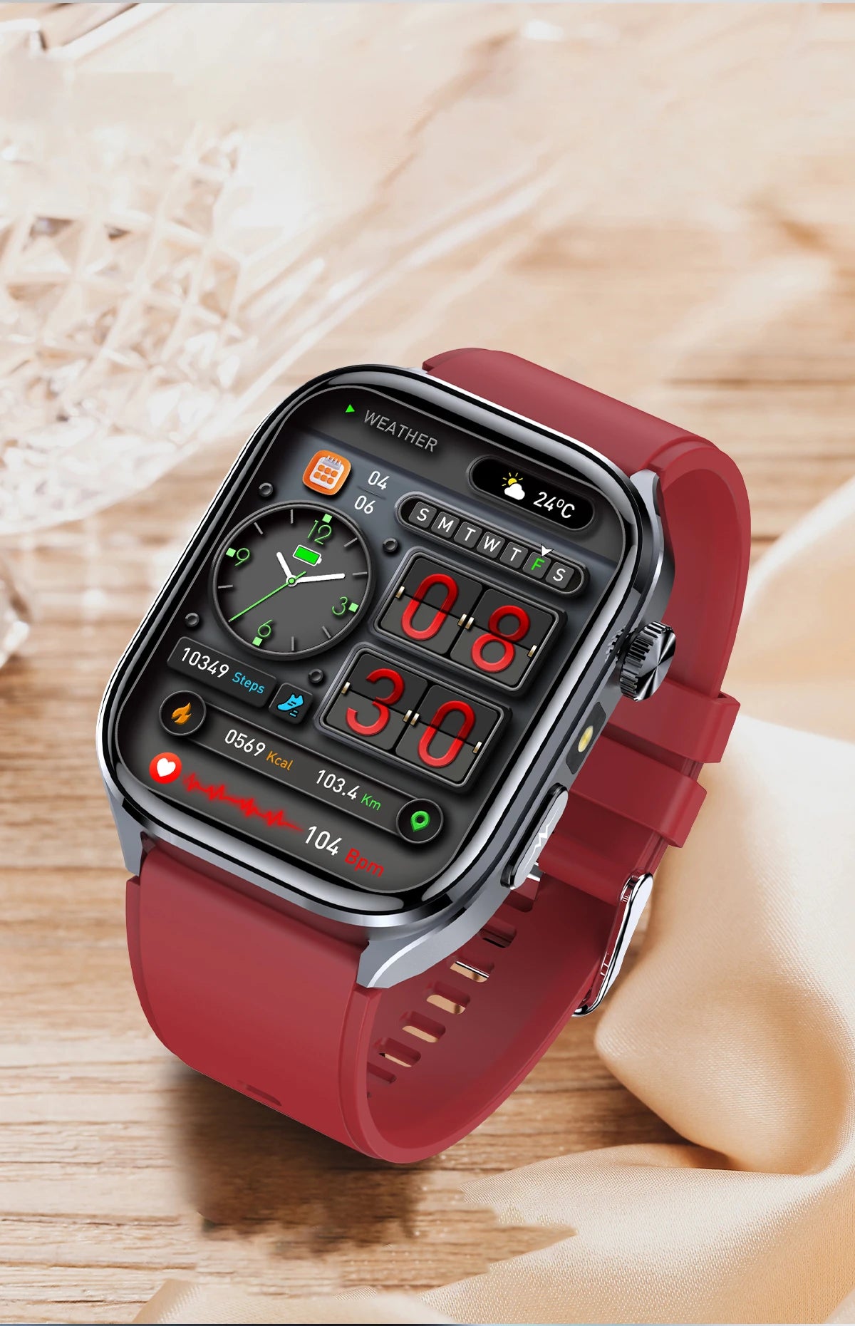 Novo relógio inteligente masculino 2025, pressão arterial, saúde, oxigênio no sangue, ácido úrico, lipídios, rastreador de fitness, relógios Bluetooth, chamada, ECG, smartwatch