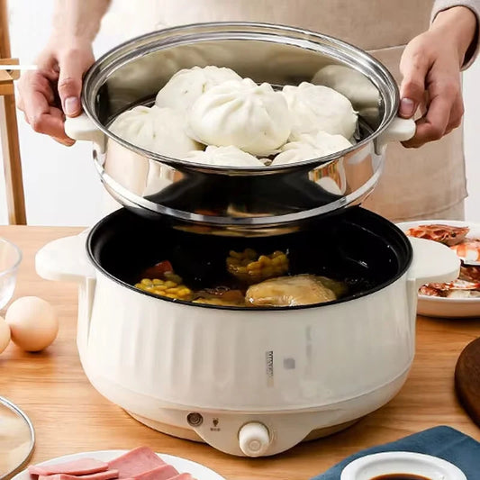 Panela elétrica multicooker de 220 V, camada única/dupla, 1 a 2 pessoas, panela antiaderente doméstica, panela de arroz, utensílios de cozinha