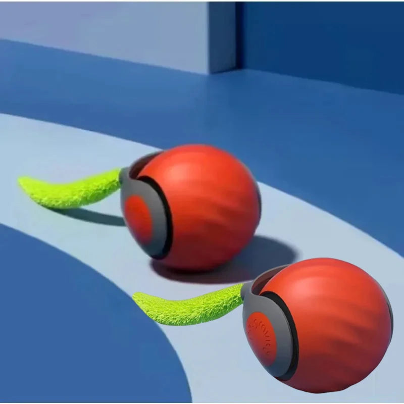 Brinquedos interativos para gatos, bola inteligente com rolamento automático e cauda falsa, brinquedo elétrico recarregável por USB para animais de estimação, para provocação e treinamento