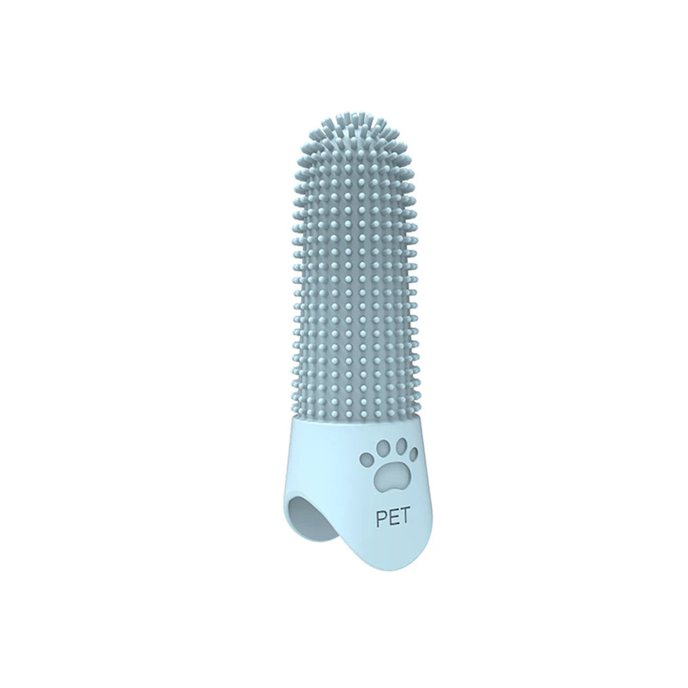 Escovas de dentes de silicone para limpeza de dentes de animais de estimação para cães e gatos, limpeza e remoção de tártaro e pedras.