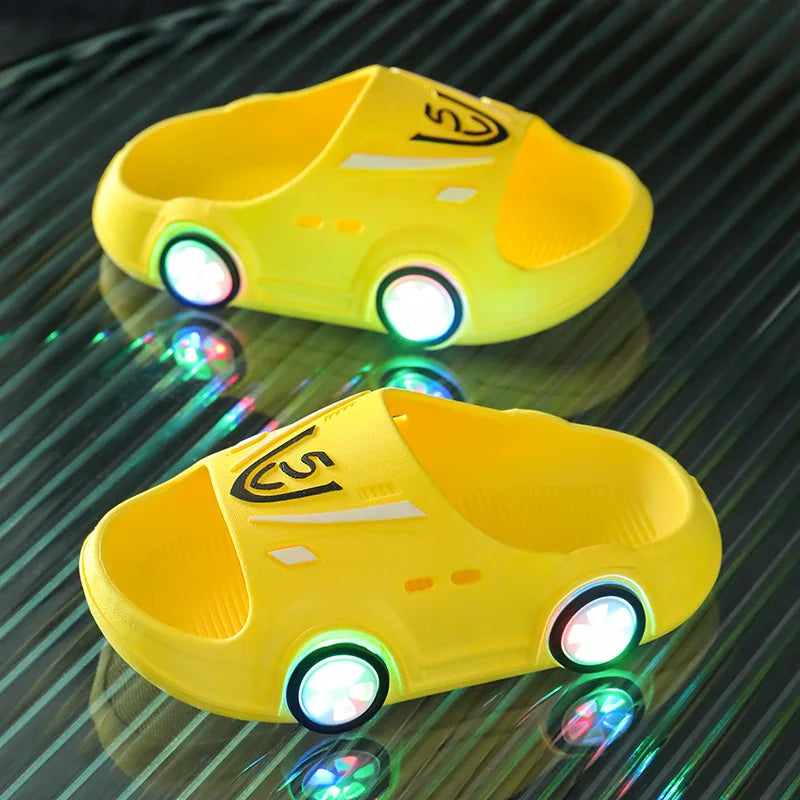Sapatos SummerChild com Luzes LED, Pantufas para Bebê, Sandálias Antiderrapantes para Interior, Menino e Menina, Pantufas Luminosas para Crianças, Casa, Pais e Filhos