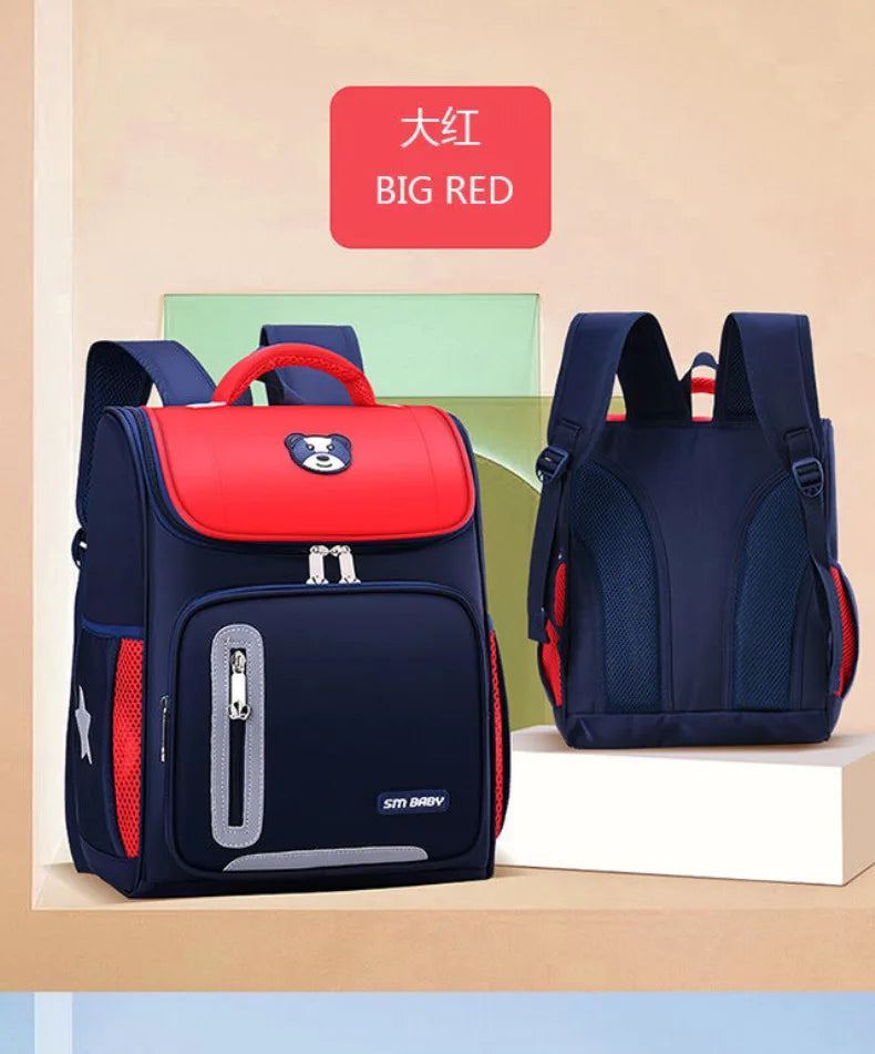 Mochilas escolares simples para estudantes, primárias, meninos, 1ª à 6ª série, proteção para coluna, redução de peso, mochila escolar para meninas, mochila unissex