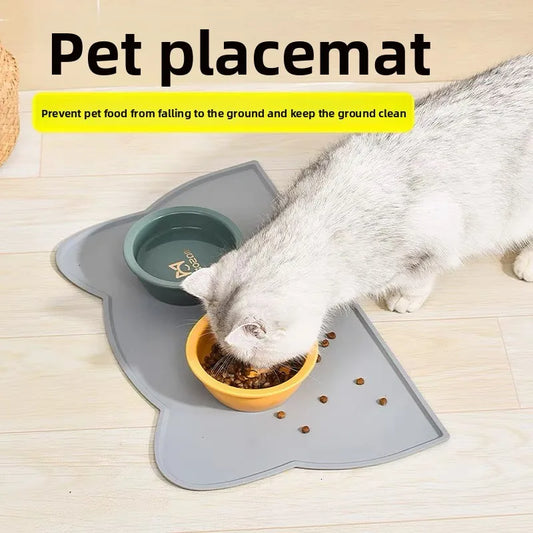 Silicone Pet Food Mat Easy To Clean Cat Dog Food Mat Pet Supplies Waterproof Spill-Proof Food-Grade Bowl Mat BPA Free Large Size