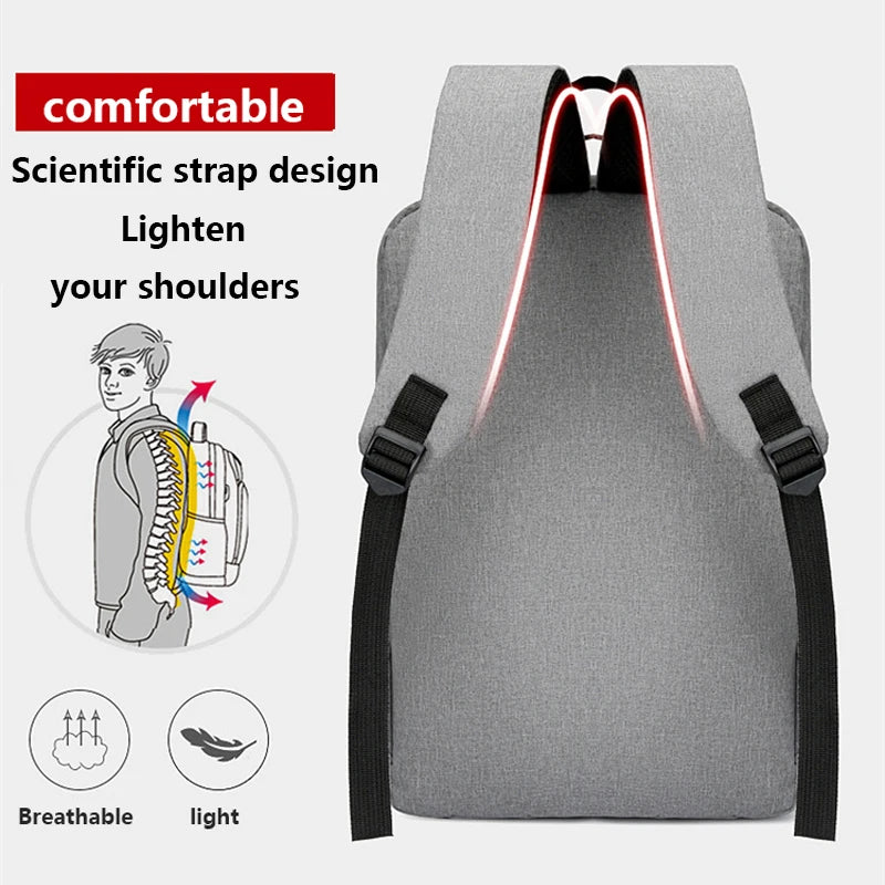 Mochilas escolares masculinas à prova d'água para laptop, mochilas escolares com entrada USB de 15,6 polegadas, mochilas de grande capacidade para homens