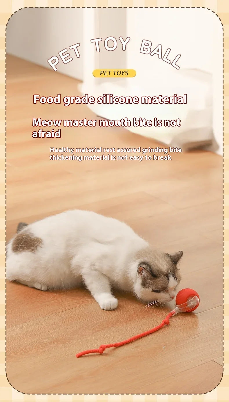 Brinquedos inteligentes interativos para gatos, bola elétrica com rolamento automático para gatos, gatinhos, animais de estimação, treinamento automático, brinquedo recarregável por USB
