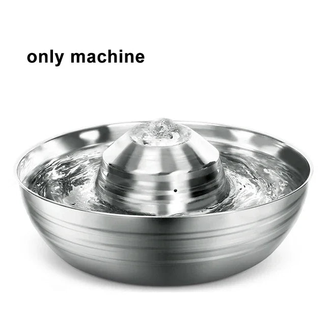 Bebedouro automático ultrassilencioso para gatos, fonte de água com filtro de aço inoxidável para animais de estimação, gatos e cães