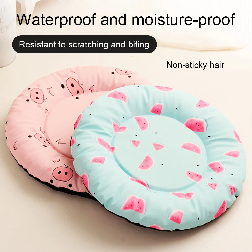 Cama aconchegante para cães e gatos, lavável, redonda/quadrada, almofada para carinho, tapete pequeno, médio e grande para filhotes e gatinhos