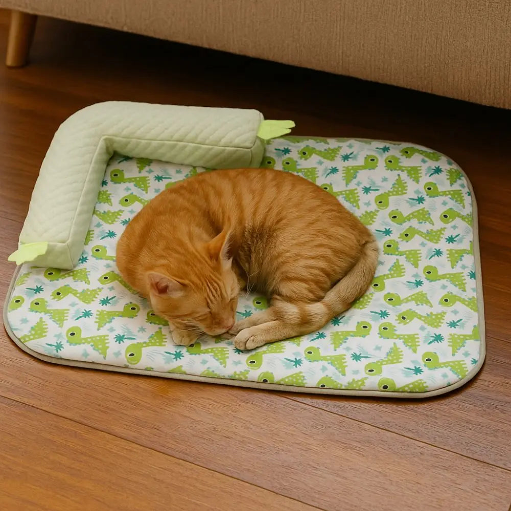 Cama para animais de estimação, tapete respirável, areia fria para animais de estimação, lavável, macio, tapete de dormir para cães, confortável, tapete de canil refrescante para filhotes e gatos