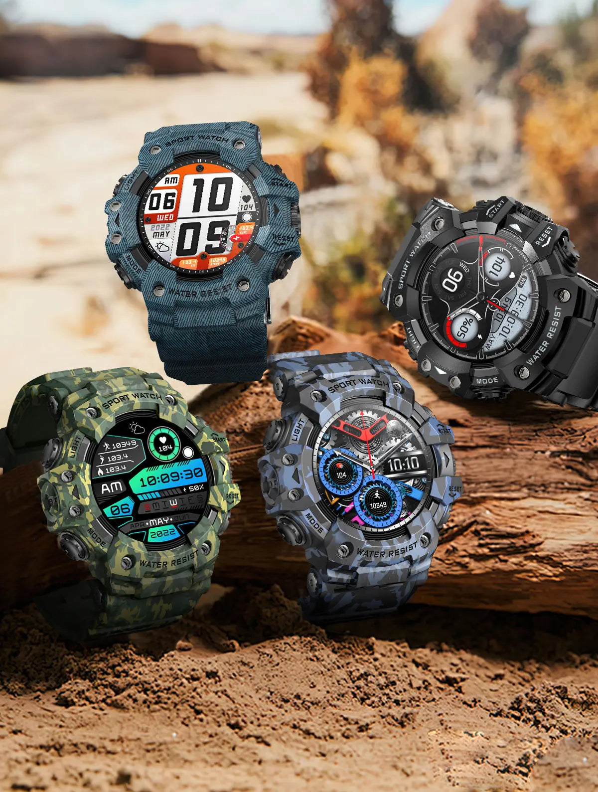 Novo relógio inteligente esportivo robusto para atividades ao ar livre 2025, masculino, com chamada Bluetooth, colorido, IP68, à prova d'água, bússola militar, relógio inteligente, lanterna