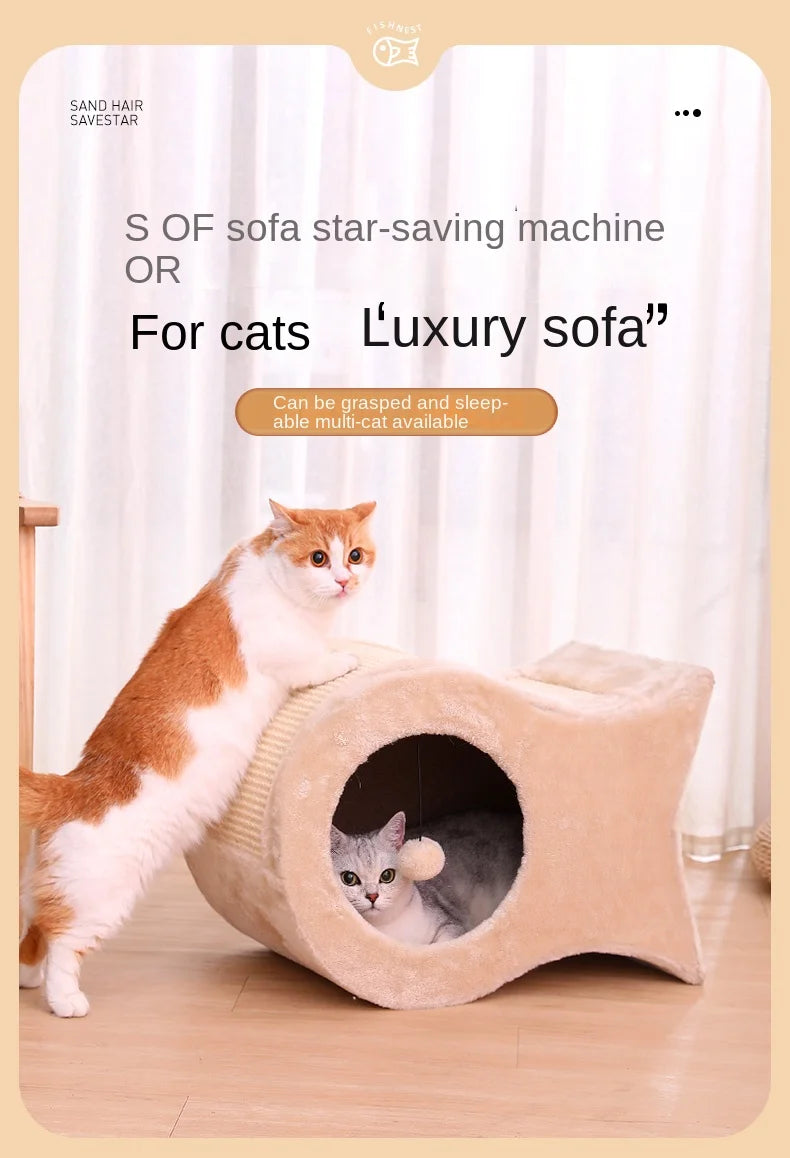 Ninho de gato, casa quente para gatos, casa fechada para gatos durante todo o ano, ninho de dormir para gatos no inverno, suprimentos para animais de estimação