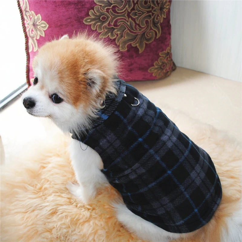 Colete de lã europeu americano quente para outono e inverno para animais de estimação, fantasia para cães e gatos, casaco fashion para filhotes, roupas respiráveis