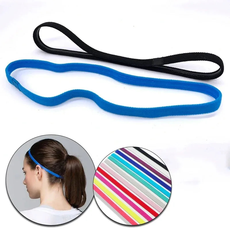 3 peças de faixas de cabelo esportivas antiderrapantes para corrida, elásticas e respiráveis ​​para ioga, faixas de cabelo para mulheres e homens, guia de suor para fitness