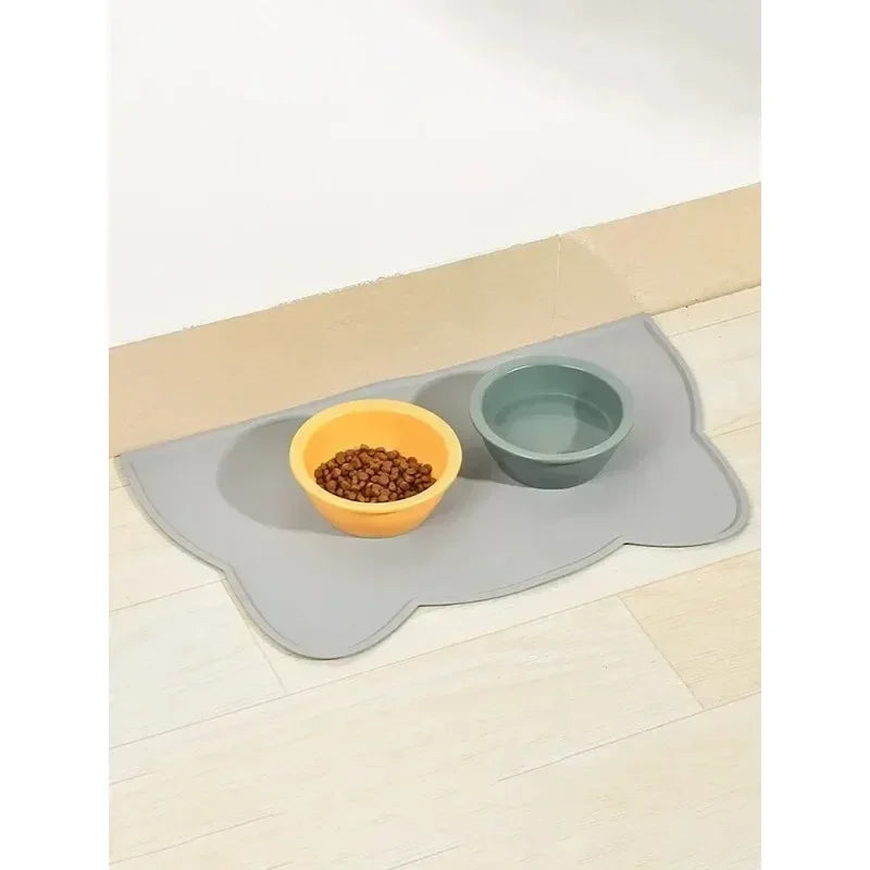 Silicone Pet Food Mat Easy To Clean Cat Dog Food Mat Pet Supplies Waterproof Spill-Proof Food-Grade Bowl Mat BPA Free Large Size