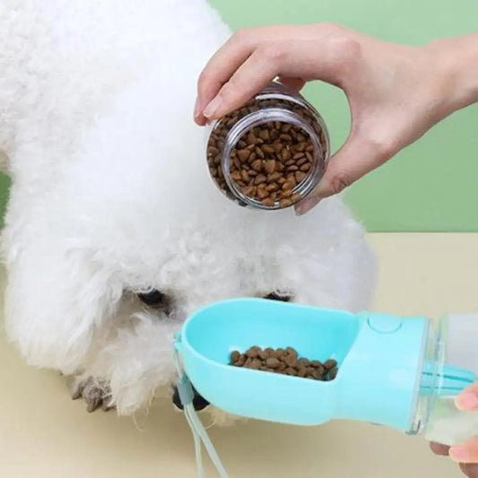 Food Grade Material Pet Water Bottle Food Storager Container Portable Pet Travel Feeder Bowl for Dog Cat Pet Supplies