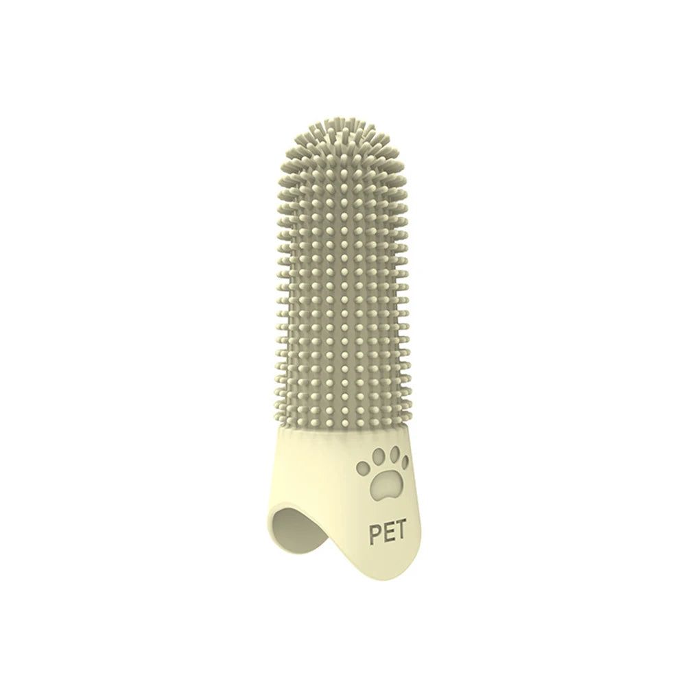 Escovas de dentes de silicone para limpeza de dentes de animais de estimação para cães e gatos, limpeza e remoção de tártaro e pedras.