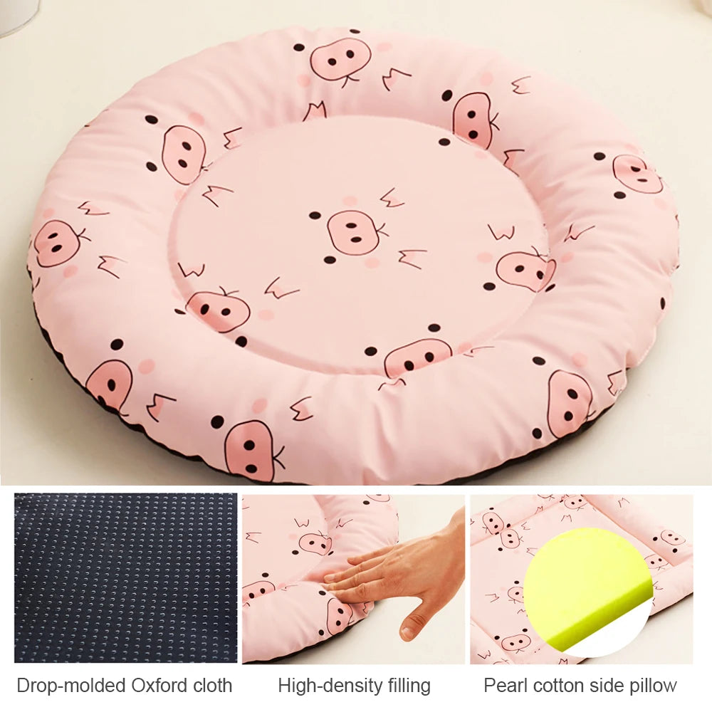 Cama aconchegante para cães e gatos, lavável, redonda/quadrada, almofada para carinho, tapete pequeno, médio e grande para filhotes e gatinhos
