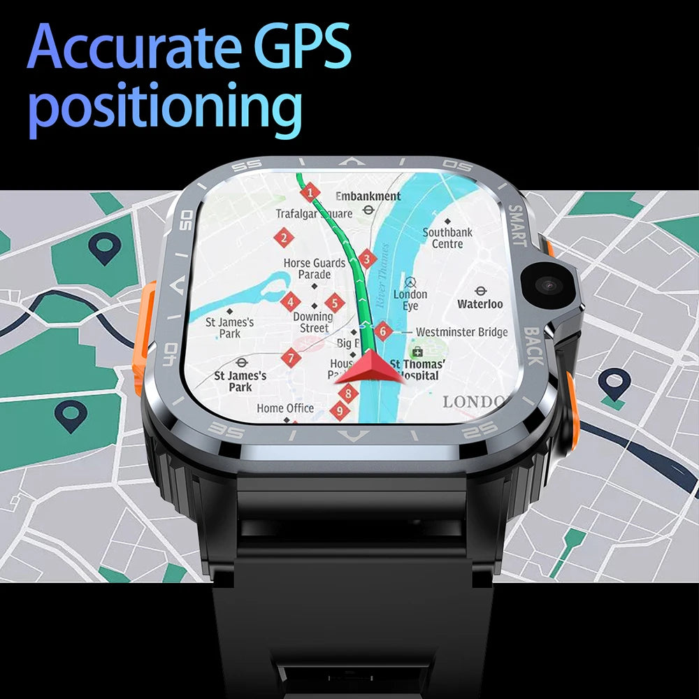 Relógio inteligente Android Valdus PGD masculino GPS 16G/64G ROM Armazenamento HD Câmera dupla NFC 2G 4G Cartão SIM Wi-Fi Sem fio Acesso rápido à Internet