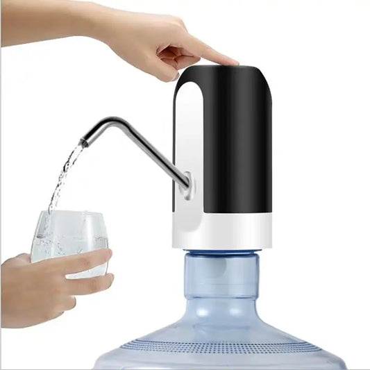 Dispositivo elétrico de bombeamento automático de água com luz LED azul, recarregável, portátil, sem fio, com carregamento USB