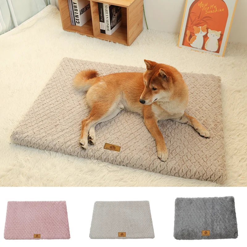 Cama para animais de estimação de espuma 3D com capa de pele sintética removível e lavável, cama ortopédica à prova d'água para cães, com fundo antiderrapante