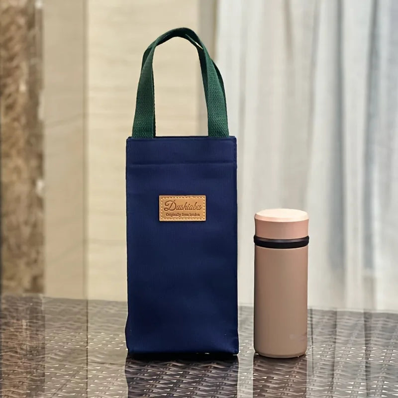 1 peça suporte portátil para garrafa de água, universal, de lona, ​​com isolamento térmico, bolsa para copos, bolsa para transporte de guarda-chuva