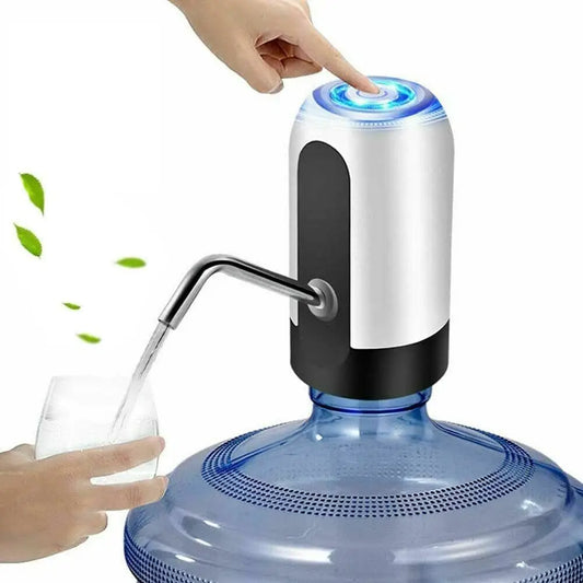 Bomba de água recarregável USB para garrafa de água de 5 galões, dispensador de água elétrico portátil para acampamento, reutilizável