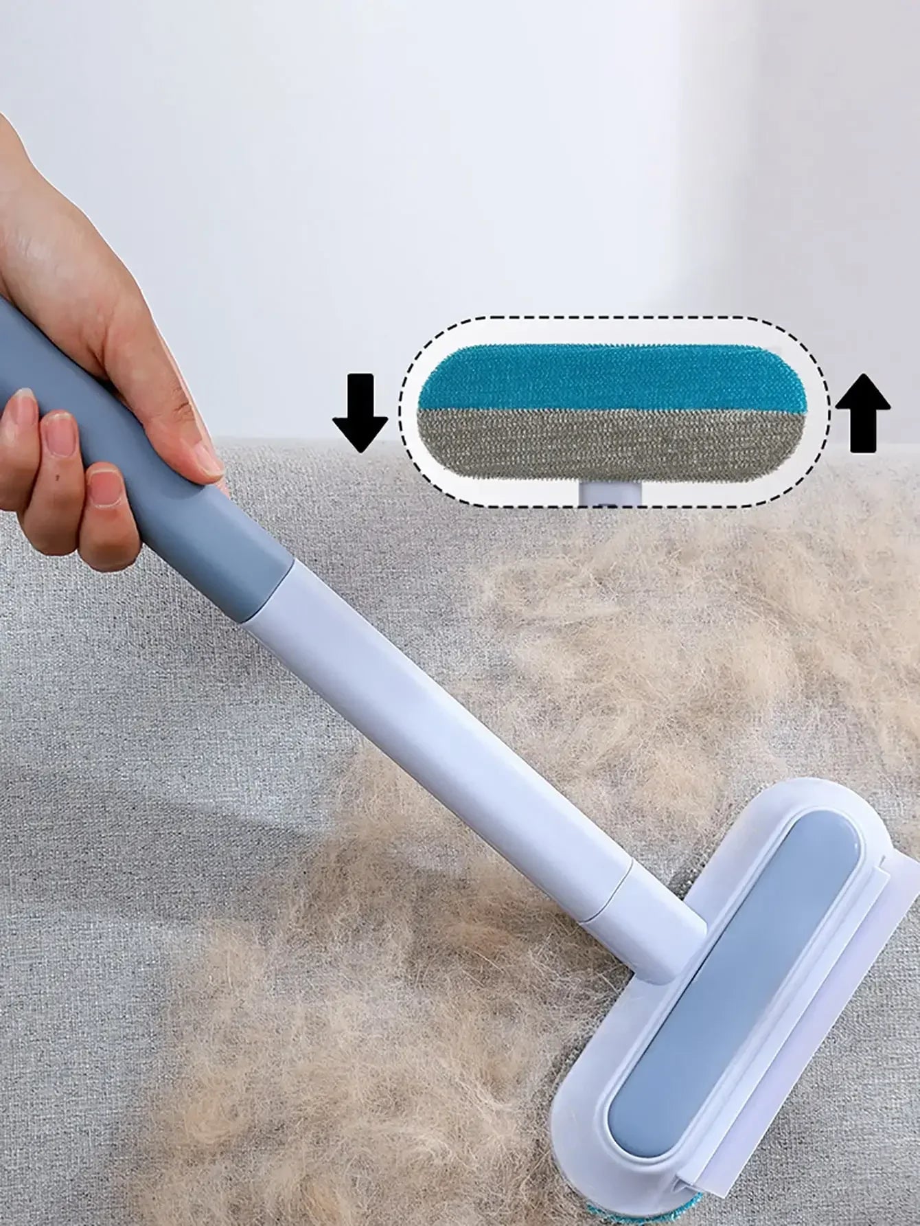 Conjunto de ferramentas para remoção de pelos de animais de estimação, luvas reutilizáveis ​​para remoção de pelos estáticos, luvas de dupla face para remoção de pelos de cães e gatos para carpetes e sofás