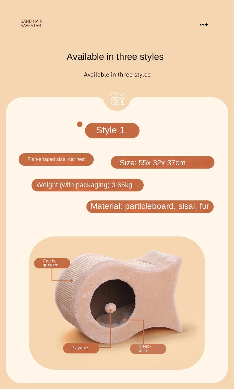 Ninho de gato, casa quente para gatos, casa fechada para gatos durante todo o ano, ninho de dormir para gatos no inverno, suprimentos para animais de estimação