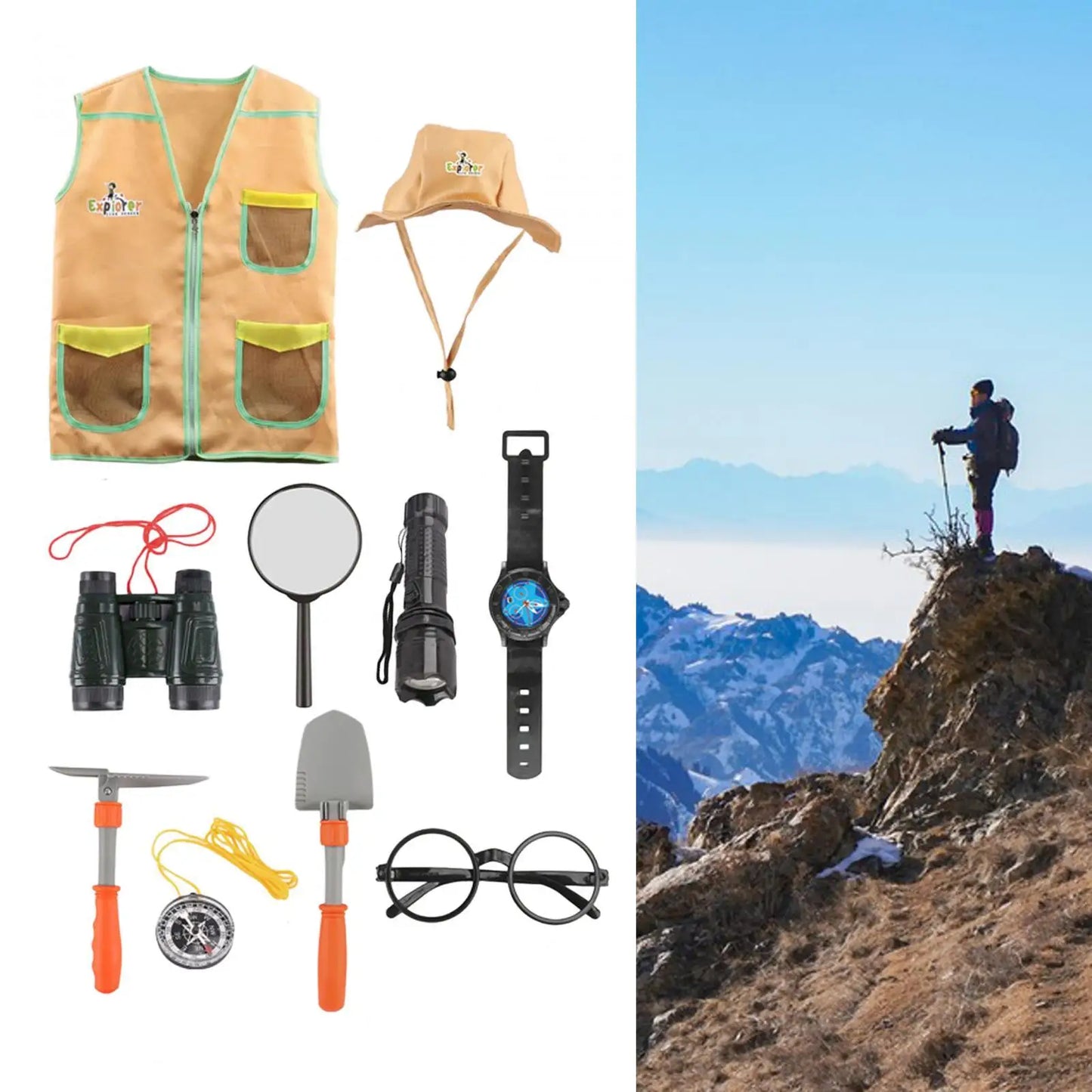 Kids Outdoor Adventure Kits Kids Outdoor Exploration Adventure Kits Dress up Role Explorer Costume Set for Children Kids