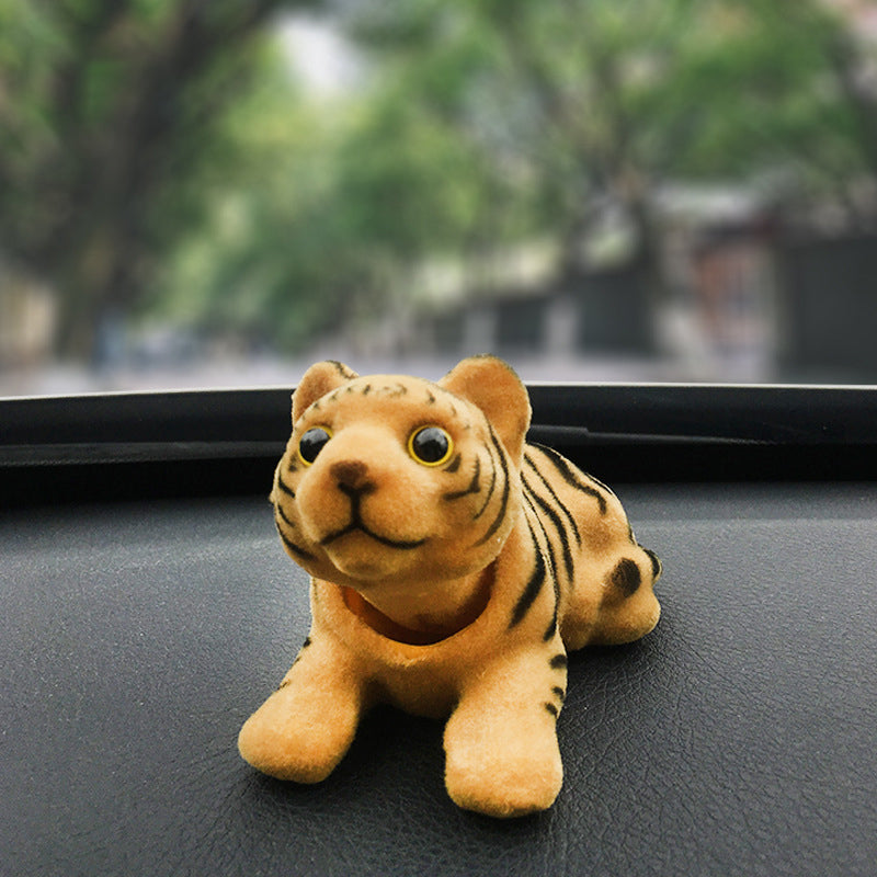 Doll Nodding Dog Shaking Head Resin Simulation Car Dog Toy Dashboard Decoration Car Ornament Cute Car Accessories Girls Women