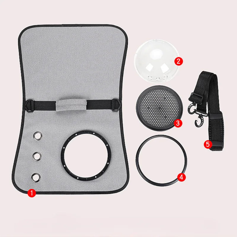 Mochila portátil para animais de estimação para viagens ao ar livre, mochila dobrável transparente para gatos, adequada para cães e gatos, bolsa respirável para viagens