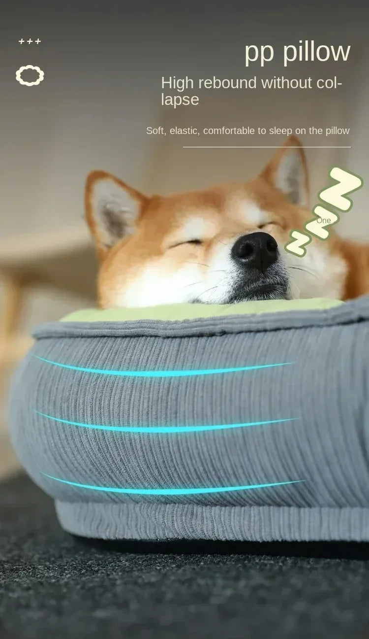 Pet Dog Bed Sofa Cat Warm Soft and Comfortable Sleeping Bed with Non-slip Design Portable Detachable Washable Pet Dog Bed Sofa