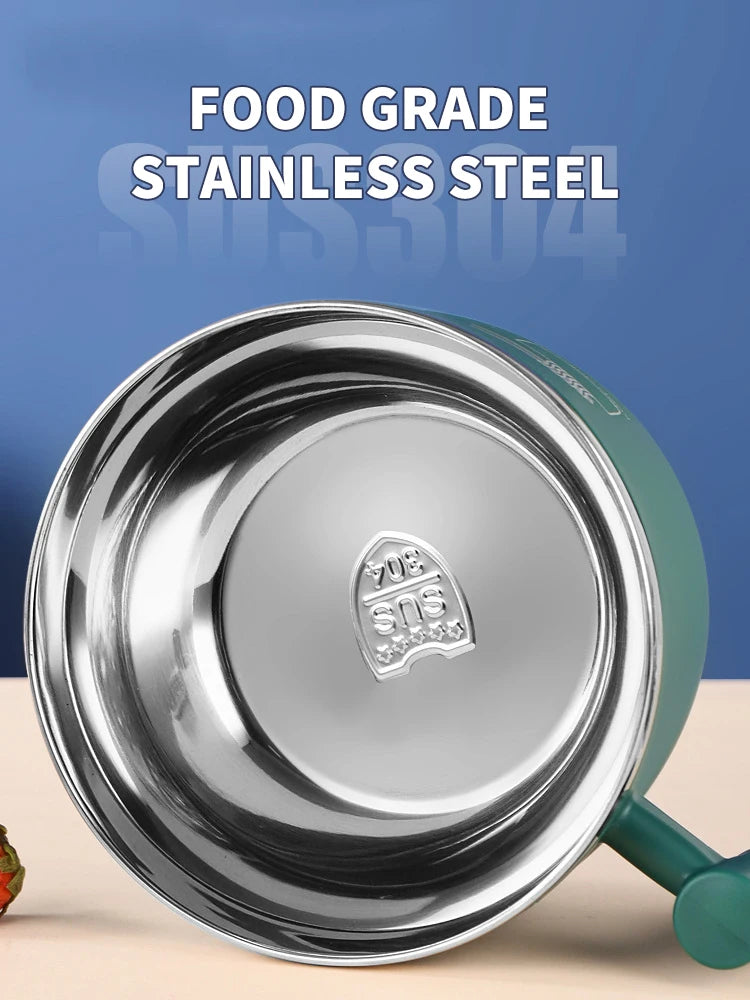 Tigela de aço inoxidável com tampa para macarrão instantâneo, tigela de drenagem selada e portátil para utensílios de cozinha, parceiro de macarrão instantâneo