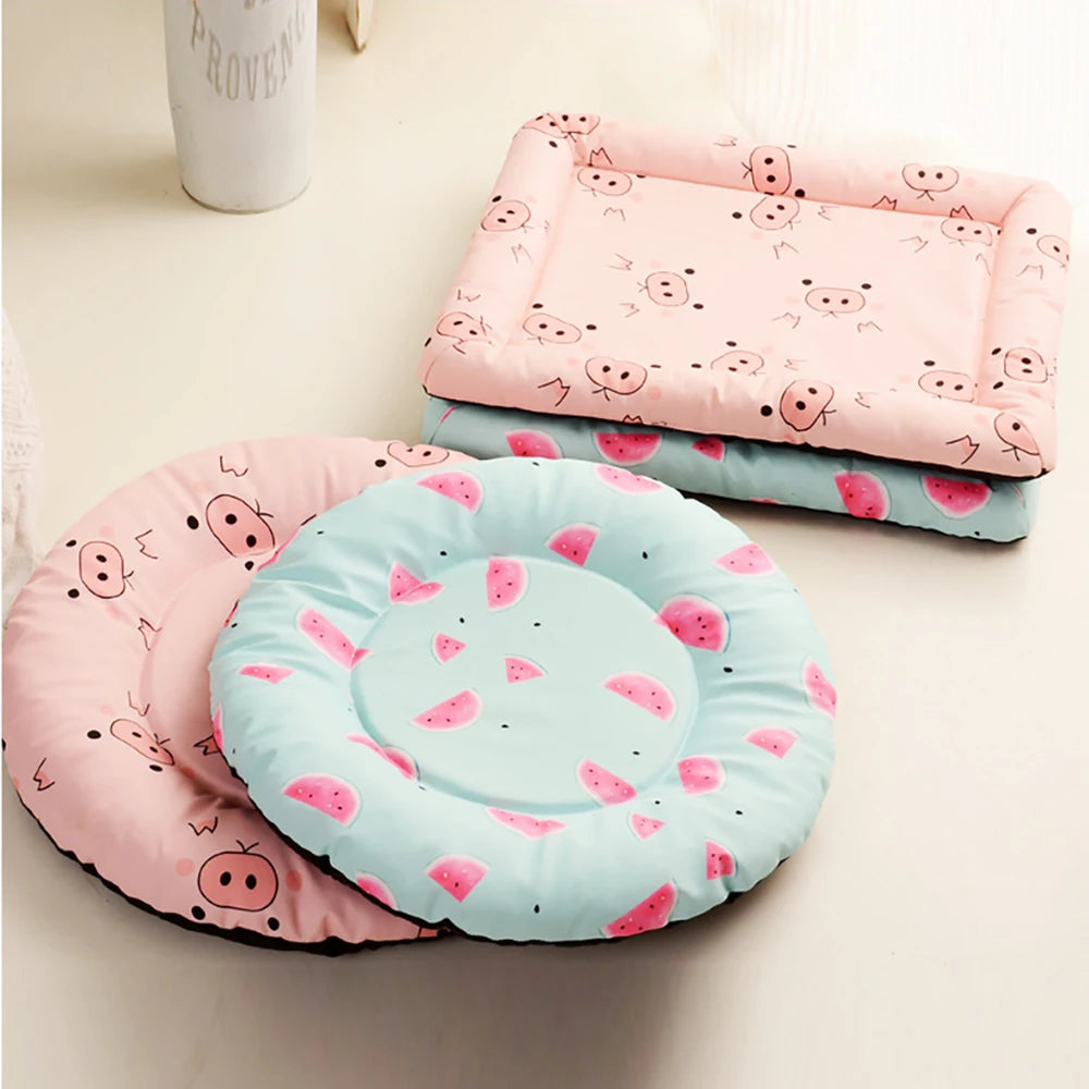 Cama aconchegante para cães e gatos, lavável, redonda/quadrada, almofada para carinho, tapete pequeno, médio e grande para filhotes e gatinhos