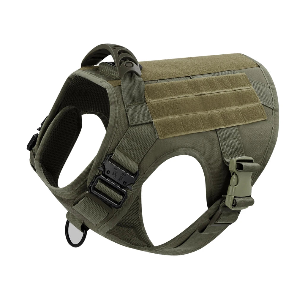 Conjunto de peitoral e guia para cães grandes, colete de treinamento para pastor alemão malinois, colete e coleira para cães de médio e grande porte