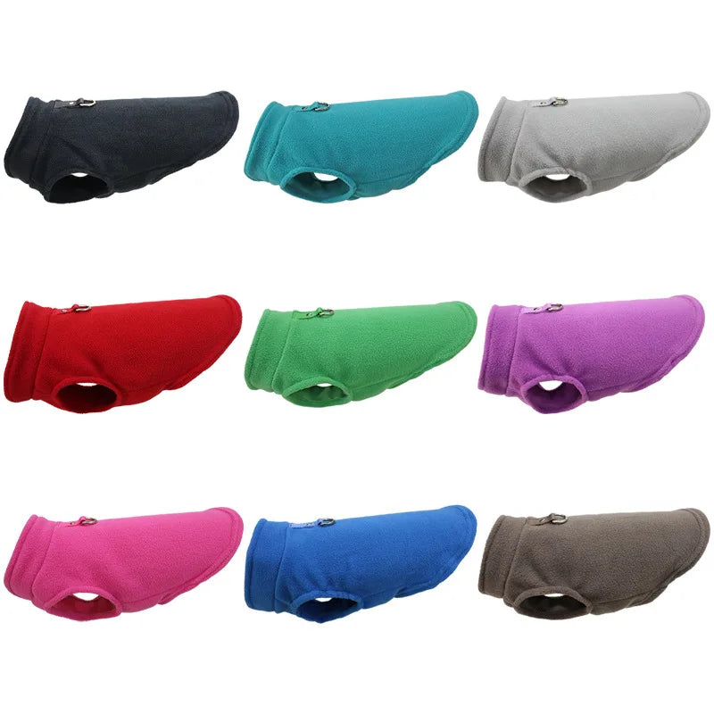 Roupas de inverno quentes de lã para cães, jaqueta macia para animais de estimação, colete com argola em D para filhotes pequenos, casaco para gatos, chihuahua, buldogue francês, fantasia de pug