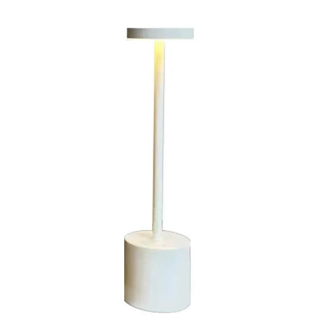 Luminária de mesa LED recarregável, de metal, com toque, para escrita, para cabeceira, criativa, ambiente, para decoração de bar e áreas externas, iluminação noturna 2024