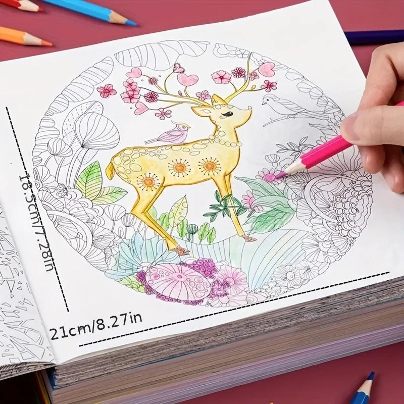 1 cópia aleatória de livro de colorir anti-pressão para adultos