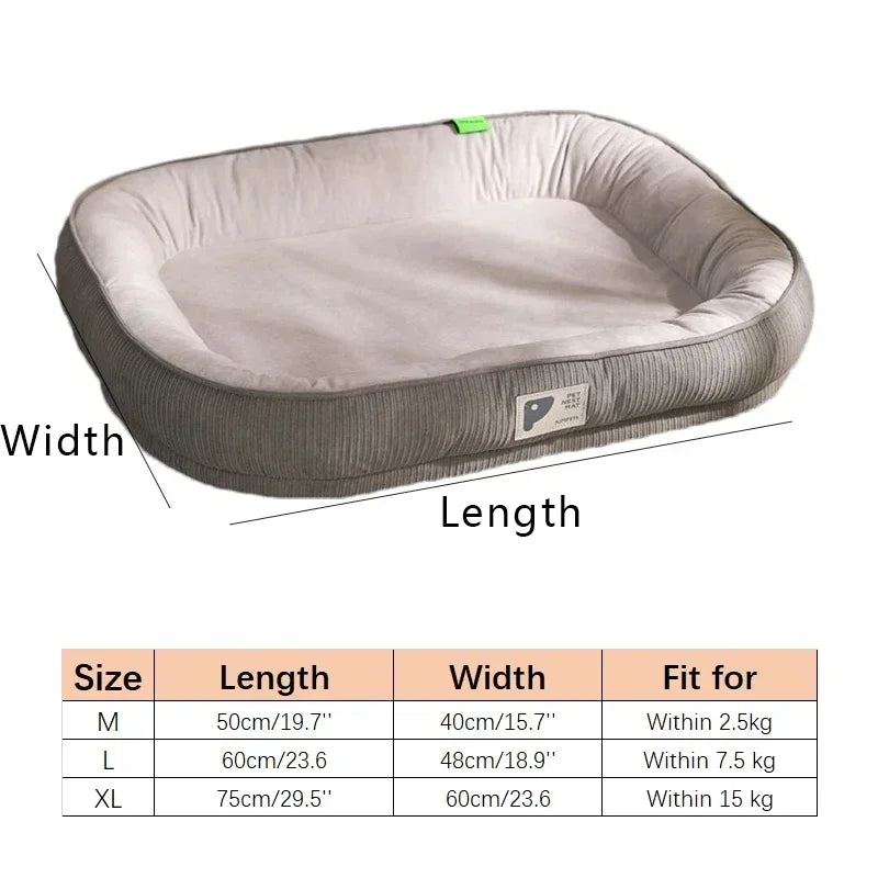 1PC Winter Warm Dog Bed Soft Memory Foam Pet Sleeping Mat for Small Medium Dogs Cats Removable Non-slip Dog Kennel Pet Supplies
