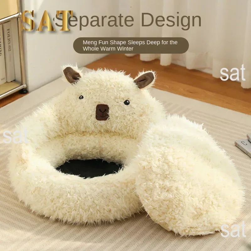#For New alpaca cat bed winter warm dog bed deep sleep cat bed pet supplies cat sofa&