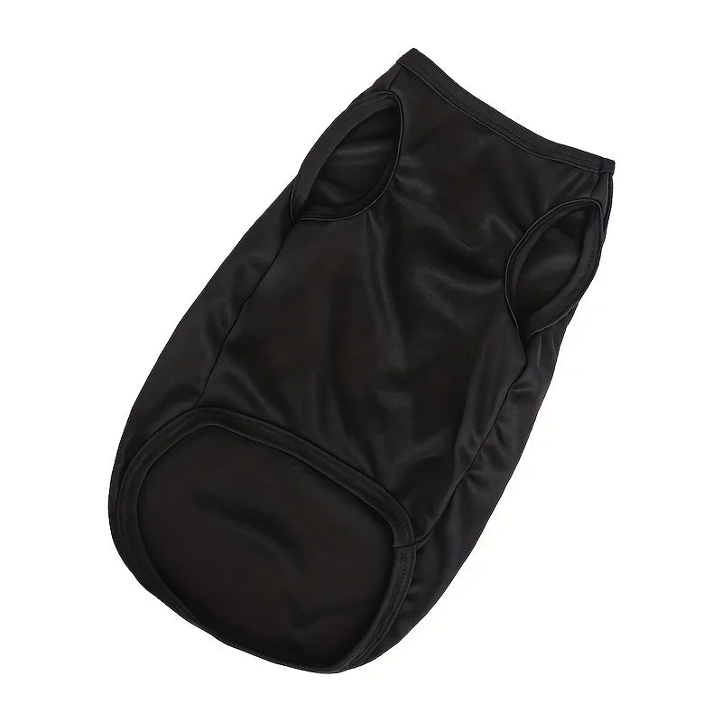 Roupas para animais de estimação de cor sólida, camisa para filhotes, camiseta para cachorro, colete macio e confortável e respirável para cães, roupas de verão para animais de estimação