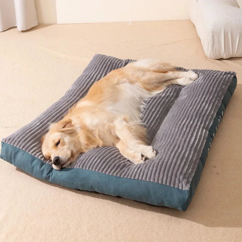 Soft Pet Dog Bed Winter Warm Dog Sleeping Mat Corduroy Pet Mat for Cats Dogs Fluff Sleeping Removable Pet Beds Pet Supplies