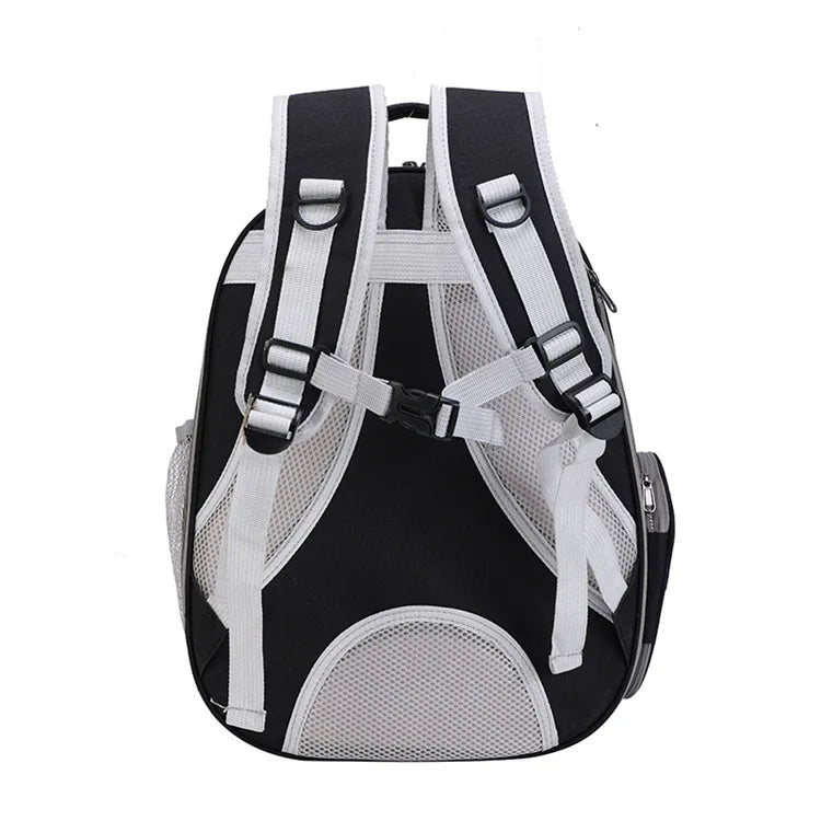 Mochila para animais de estimação, cápsula espacial transparente, mochila de ombro duplo para gatos, bolsa expansível para gatos, bolsa portátil para cães pequenos