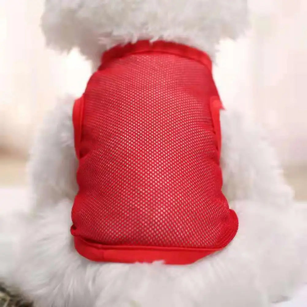 Camiseta para cachorro, tecido de malha respirável e de secagem rápida, camiseta para filhotes para o verão