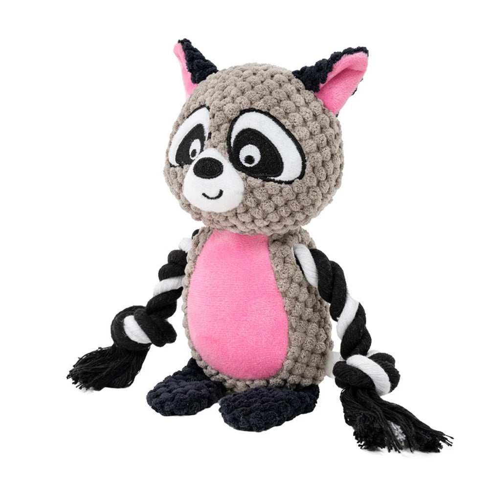 1 peça de brinquedo de pelúcia para cachorro, animal de desenho animado, fofo, filhote de cachorro, mastigável, brinquedo com nó, coelho de desenho animado, macaco