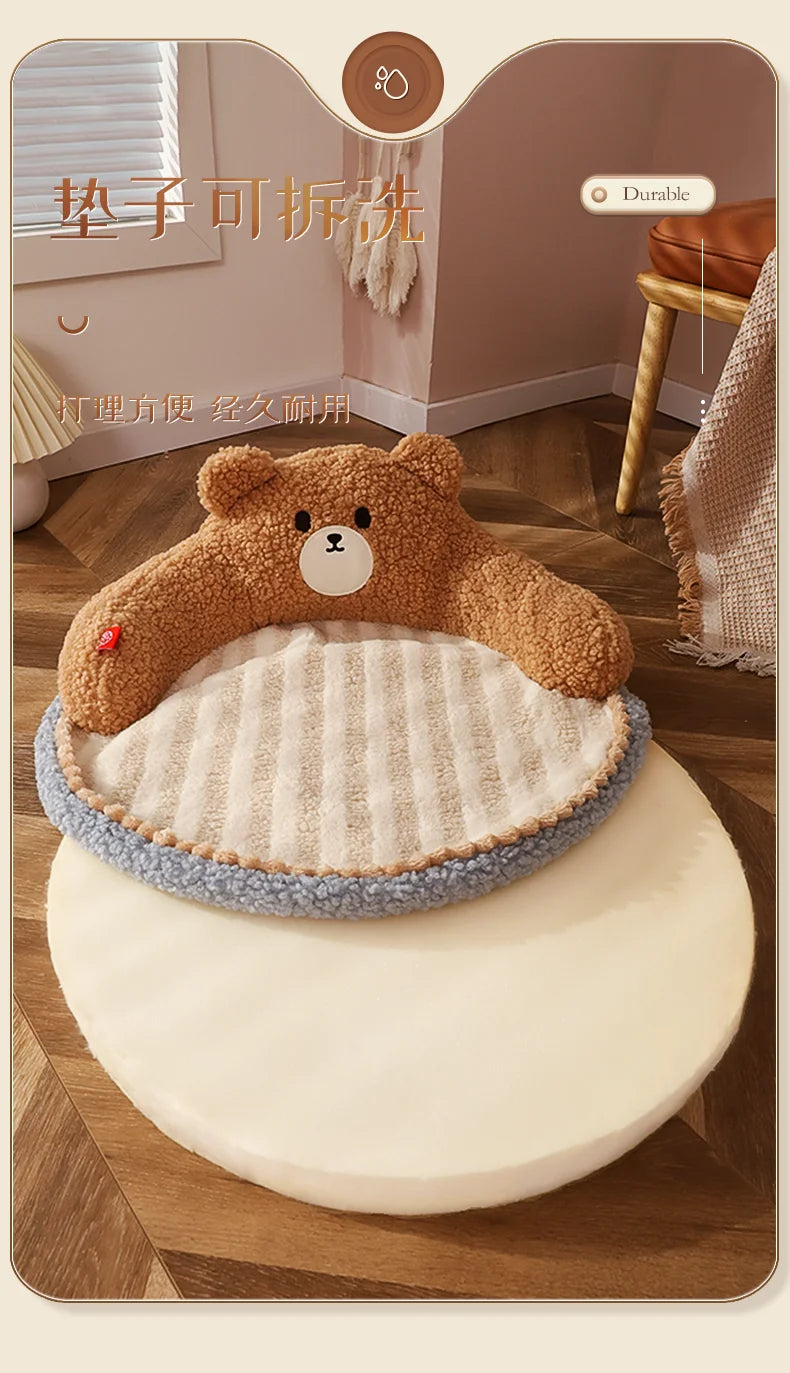 Soft Cat Bed, Winter Cartoon Pet Bed, Cat Sleeping Bed, Pet Rest Products, Small Dog Mat, Warm Pet Mat Лежанка Для Кошек